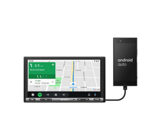 SONY 6.95" BLUETOOTH MEDIA RECEIVER W/ APPLE CAR PLAY & ANDROID AUTO (XAVAX150)
