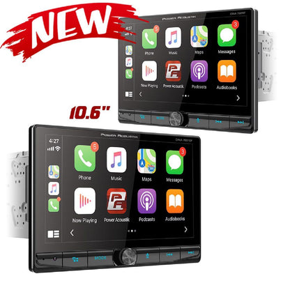 Power Acoustik 10.6 Inch Floating Screen Wireless CarPlay Android Auto DVD Receiver