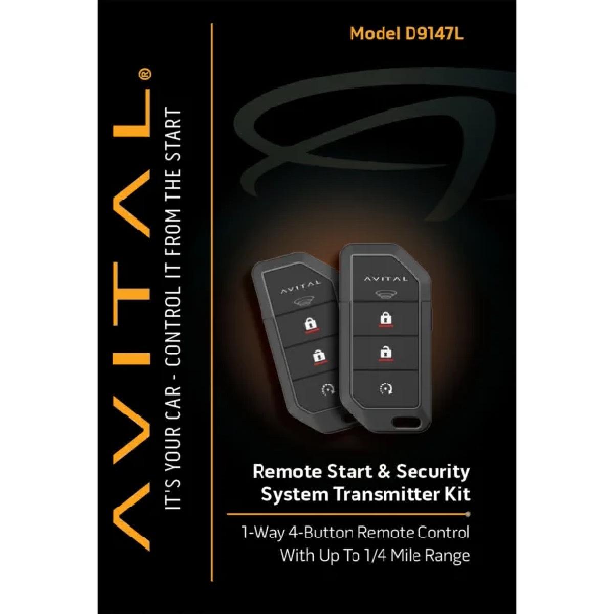 Avital 1-Way 4-Button RF Range Extender Kit for DS3 DS4 Systems