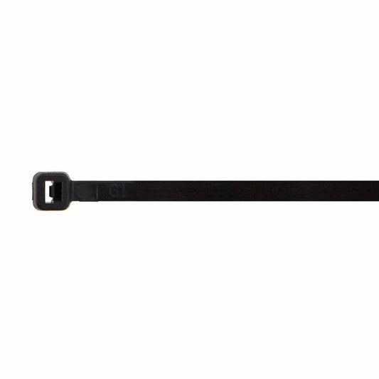 DB Link 8 Inch Black UV Resistant Nylon Zip Ties 100 Pack
