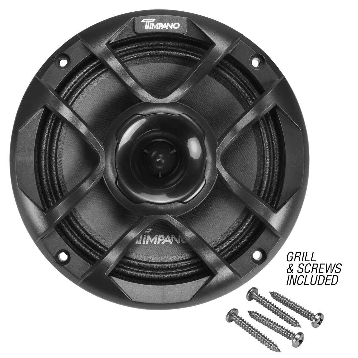 Timpano 6.5 Inch Coaxial Speaker 600W 4 Ohm Steel Basket