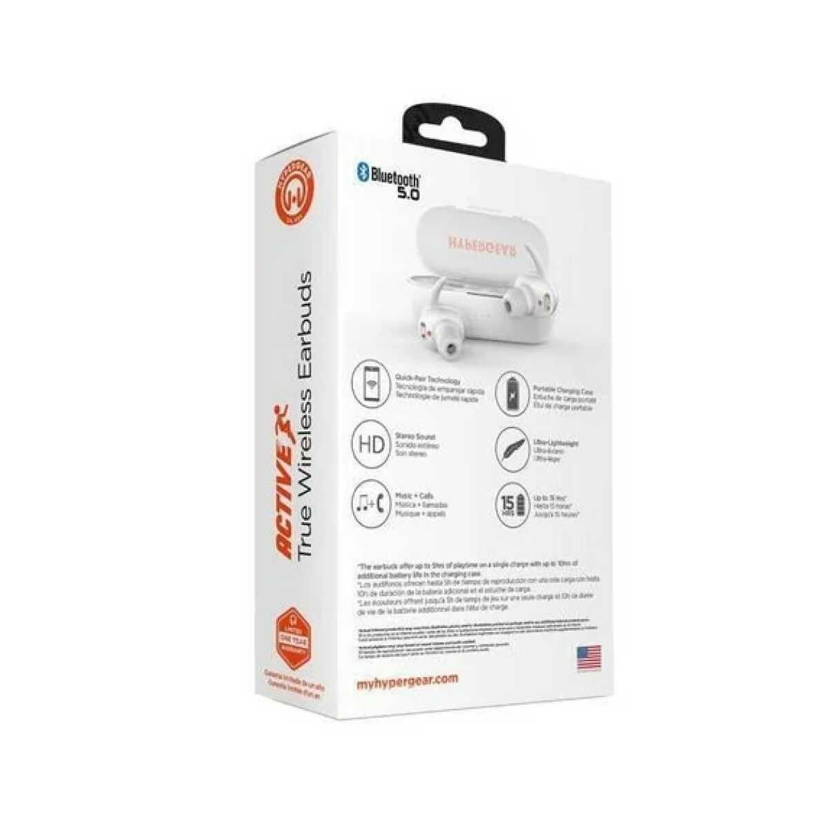 HyperGear TW15127 Truly Wireless Sport Earbuds with Noise Cancelling Mic