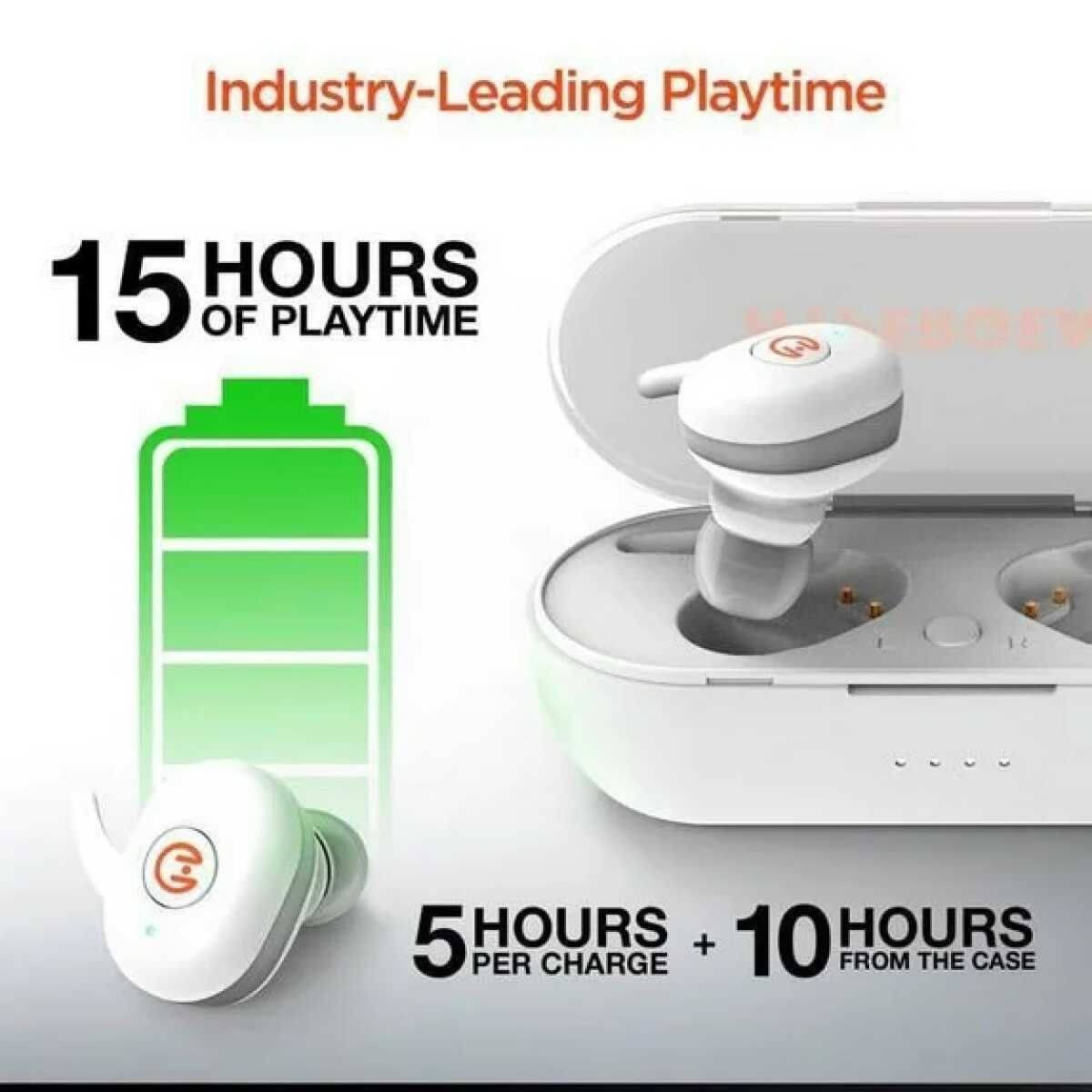 HyperGear TW15127 Truly Wireless Sport Earbuds with Noise Cancelling Mic