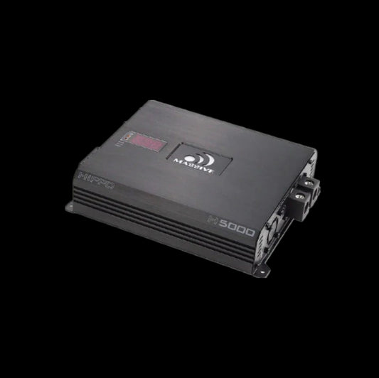 CH BEATS 5000 watt mono block amplifier in black with heat sink and LED display