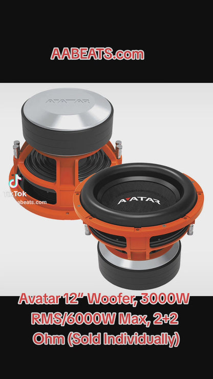 Avatar 12″ Woofer, 3000W RMS/6000W Max, 2+2 Ohm (Sold Individually)