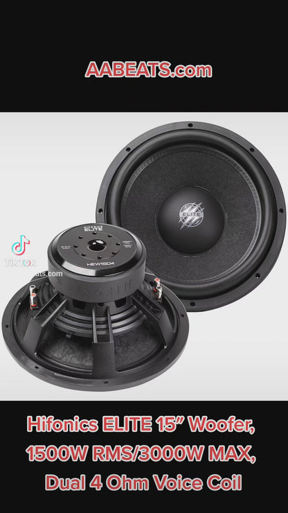 Hifonics ELITE 15″ Woofer, 1500W RMS/3000W MAX, Dual 4 Ohm Voice Coil