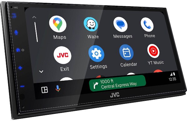 JVC 6.8"" DOUBLE DIN MEDIA RECEIVER APPLE CARPLAY & ANDROID AUTO SIRIUSXM READY (KWM595BT)