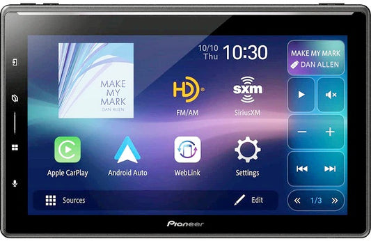 PIONEER 10.1"" SINGLE DIN MOUNTING WIRELESS APPLE CARPLAY & ANDROID AUTO (DMH-WT6000NEX)