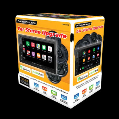 POWER ACOUSTIK 7"" DBL DIN WITH APPLE CARPLAY & ANDROID AUTO PACKAGED WITH 4 - 6.5"" SPEAKERS (CPAAM7-S2)