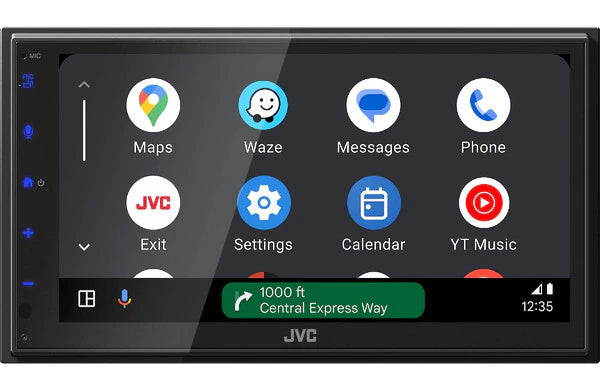 JVC 6.8"" DOUBLE DIN MEDIA RECEIVER APPLE CARPLAY & ANDROID AUTO SIRIUSXM READY (KWM595BT)