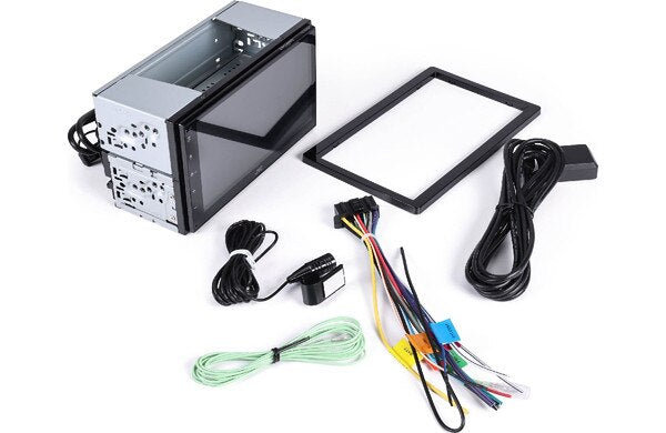 JVC 6.8"" DOUBLE DIN MEDIA RECEIVER APPLE CARPLAY & ANDROID AUTO SIRIUSXM READY (KWM595BT)