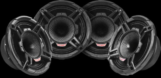 DB DRIVE 4 PACK OF 6.5 2-WAY LOUDSPEAKER WITH REAR MOUNTED COMPRESSION DRIVER