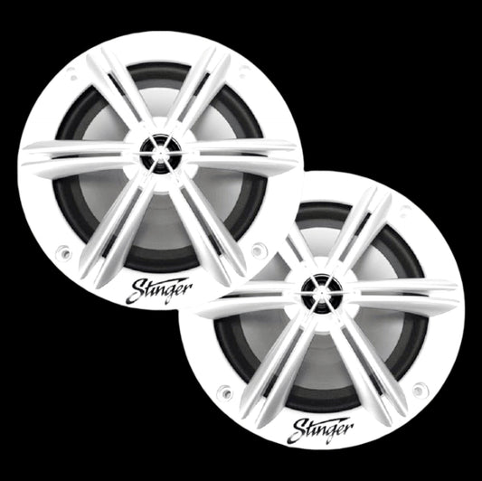 STINGER 6.5" MARINE SPEAKERS WHITE