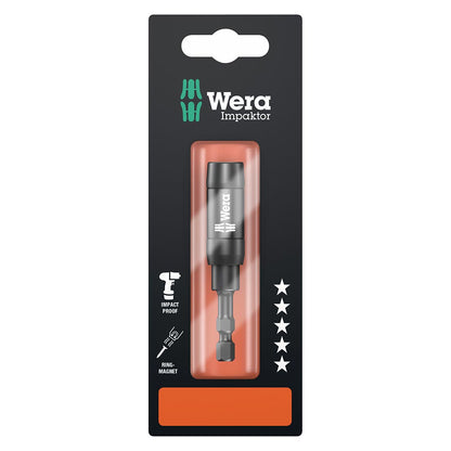 Wera Impaktor 1/4" Bit Holder With Retaining Ring And Ring Magnet