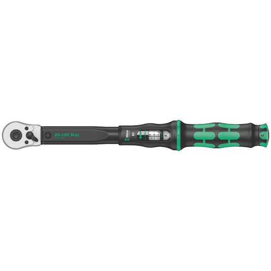 Wera 3/8" Adjustable Torque Wrench With Reversible Ratchet 20-100 Nm