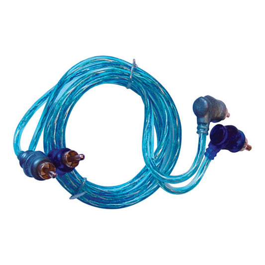 Rca Cable 3' Right Angle Blue/platinum Twisted