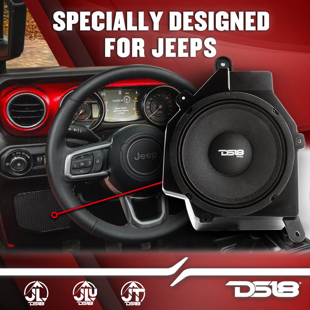 DS18 Dash Enclosure Upgrade with 6.5″ Neo Mid-Range for Jeep JL/JLU and JT – Left and Right