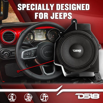 DS18 Dash Enclosure Upgrade with 6.5″ Neo Mid-Range for Jeep JL/JLU and JT – Left and Right