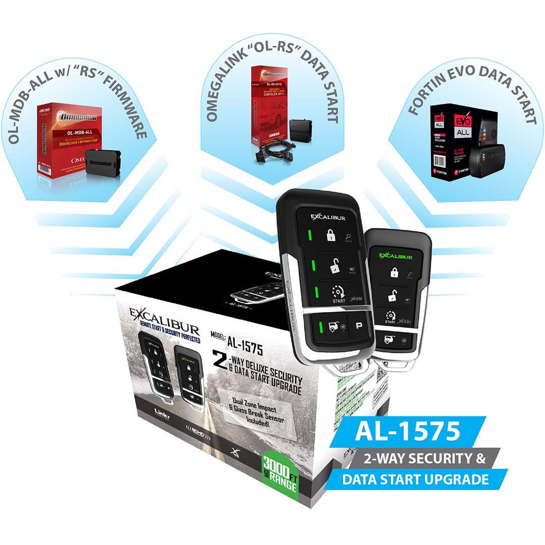 Excalibur 2-Way Security/Keyless Entry – Range 3000 ft, Data Start Upgradeable
