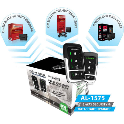 Excalibur 2-Way Security/Keyless Entry – Range 3000 ft, Data Start Upgradeable