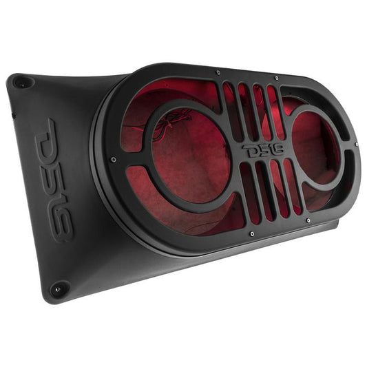 DS18 Dual 10″ Shallow Subwoofer Empty Enclosure Box for Jeep Wrangler JK, JKU & JL (2007 & Newer)