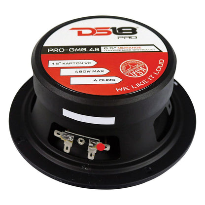 DS18 6.5″ Midrange Bullet Speaker, 140W RMS/480W Max, 4 Ohm