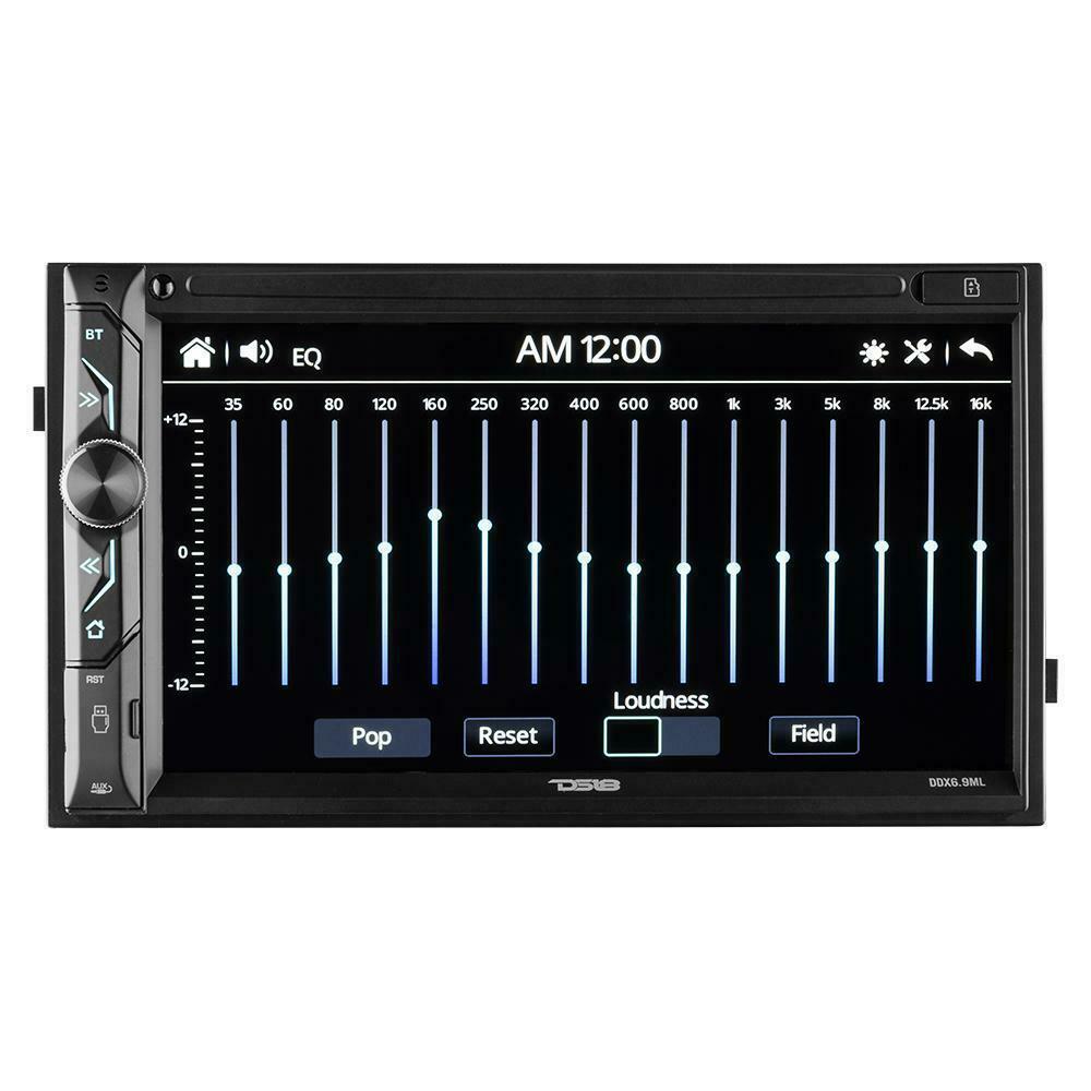 DS18 6.9″ Touchscreen Double Din Fixed Face Mechless with MirrorLink, Bluetooth, USB/SD Inputs and Remote