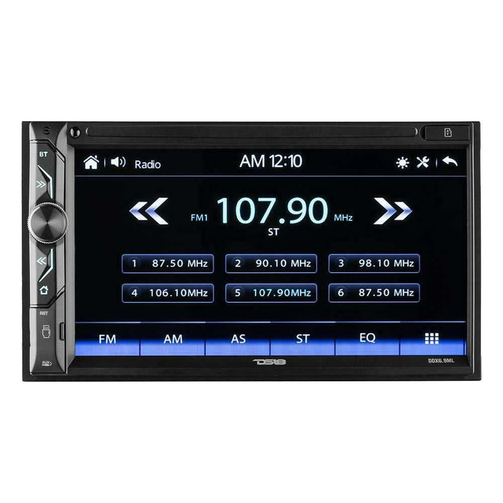 DS18 6.9″ Touchscreen Double Din Fixed Face Mechless with MirrorLink, Bluetooth, USB/SD Inputs and Remote