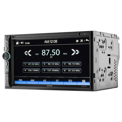DS18 6.9″ Touchscreen Double Din Fixed Face Mechless with MirrorLink, Bluetooth, USB/SD Inputs and Remote