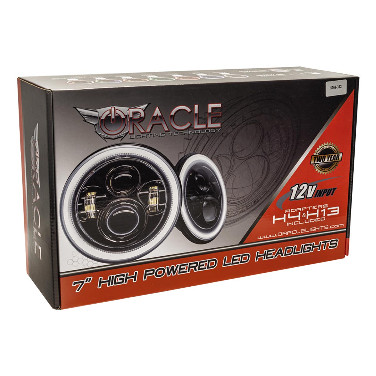 ORACLE Lighting 7″ High Powered LED Headlights – Blue Halo with Black Bezel (Pair)