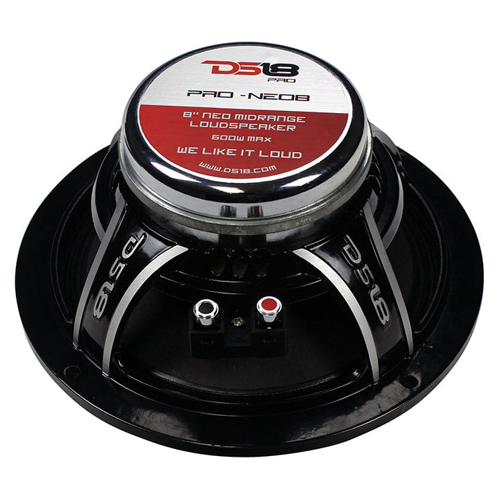 DS18 Pro 8″ Neodymium Midrange Speaker, 300W RMS/600W Max, 4 Ohm (Sold Each)