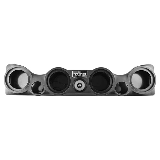 DS18 Empty Overhead Sound Bar System for TJ Jeeps (4) 6″ Speakers (2) Tweeters – Black