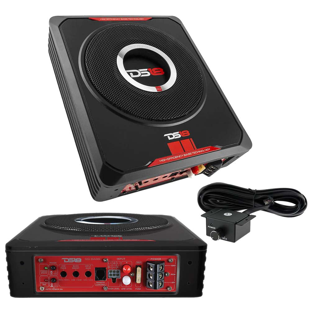 DS18 8″ Slim Amplified Underseat Enclosure