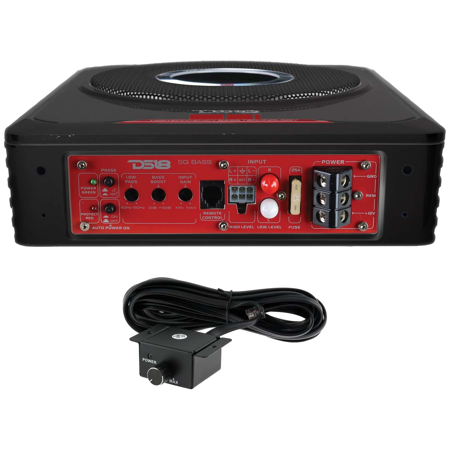 DS18 8″ Slim Amplified Underseat Enclosure
