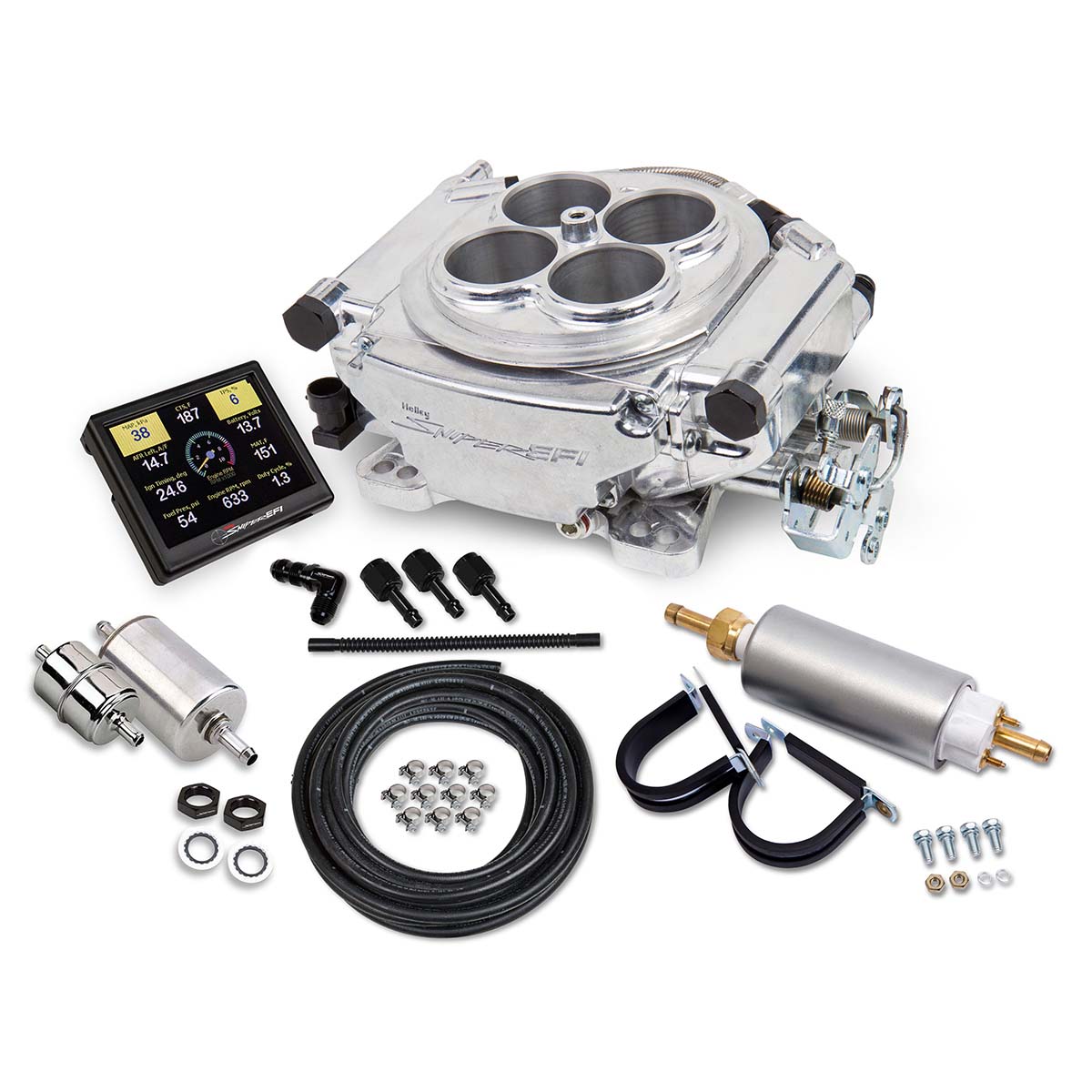 Holley Sniper EFI Self-Tuning Master Kit – Shiny Finish