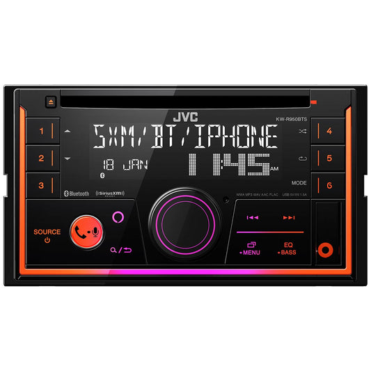 JVC Double DIN CD Receiver with iPhone Support, Bluetooth & USB Input